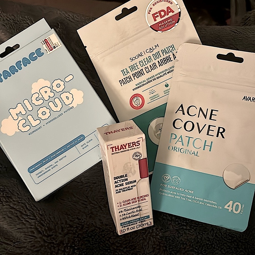 THAYER DOUBLE ACTION ACNE SERUM & pimple patches BUNDLE NEW For Acne Prone Skin
